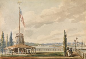 A Primeira Visão do Viajante de Nova York — A Bateria e o Flagstaff, 1811-ca. 1813. de Pavel Petrovic Svin