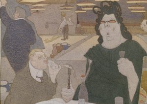 Caricatura de Fiodor Shalyapin, década de 1910 de Pavel Yegorovich Shcherbov