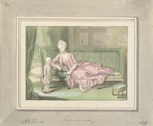 Terceiro rascunho da pintura de Caroline Mathilde e Frederik