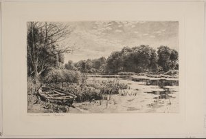 A lagoa em Strandmøllen de Peder Monsted
