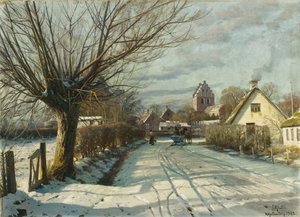 Hoje Taastrup Church, Outside Copenhagen de Peder Monsted