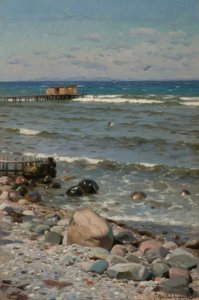 P. Mönsted, Am Strand de Peder Monsted