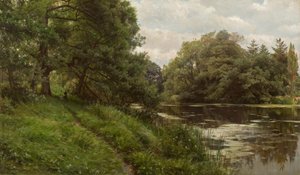 P.Mönsted, dia de verão na água de Peder Monsted