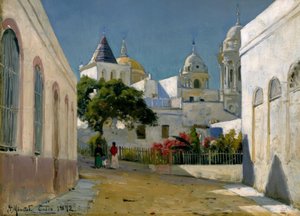 Paisagem urbana em Cádiz de Peder Monsted