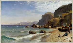 Praia em Capri de Peder Monsted