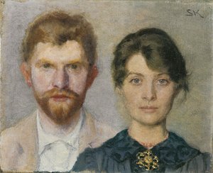 Retrato duplo de Marie e Peder Severin Krøyer, 1890. de Peder Severin Krøyer
