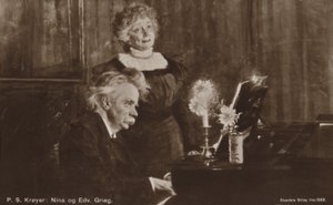 Edvard e Nina Grieg no piano de Peder Severin Krøyer