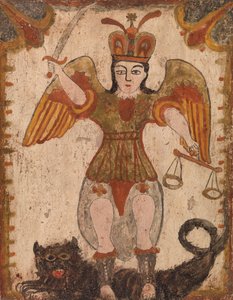 Arcanjo São Miguel, c. 1810 (tinta à base de água em painel de madeira)