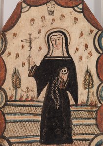Santa Rita de Cássia, c.1815 (tinta à base de água sobre painel de madeira)