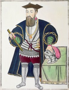 Retrato de Vasco da Gama (guache sobre papel)