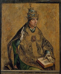 Papa Gregório I o Grande - São Gregório o Grande - Berruguete, Pedro (1450-1503) - c. 1495 - Óleo sobre madeira - 85,5x70 - Museu Nacional d