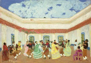 The Patio (óleo a bordo)
