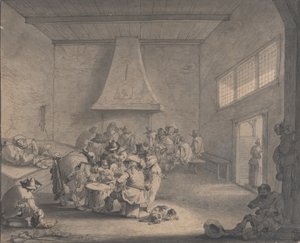 Cena da sala de guarda, c.1700.
