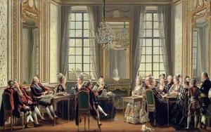 Conversa no Palácio Drottningholms, 1779 de Pehr Hilleström