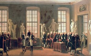 Visita de Gustavo IV Adolf à Academia de Belas Artes em 1797 de Pehr Hilleström