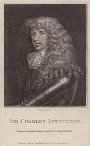 Sir Charles Lyttelton, político inglês e governador colonial da Jamaica (gravura)