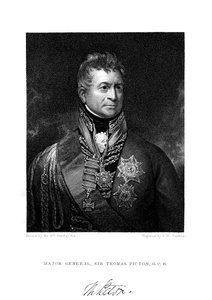 Sir Thomas Picton, soldado britânico, século XIX.