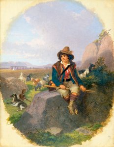 "Um pastor de cabras nas Romas Campagna", 1870s