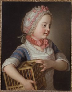 Menina com Dom-fafe na gaiola - Menina com Dom-fafe na Gaiola, de Krafft, Per, the Elder