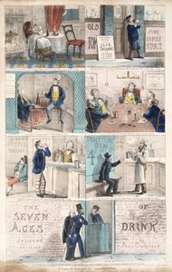 The Seven Ages of Drink, pub.c. 1872 (gravura a cores)
