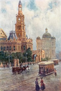 The Town Hall, Sydney (cor litho)