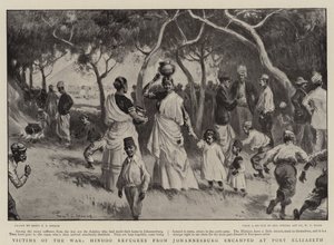 Vítimas da Guerra, Refugiados Hindoo de Joanesburgo acamparam em Port Elizabeth de Percy F.S. Spence