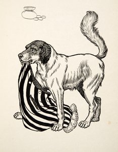 A Good FInder, de A Hundred Anecdotes of Animals, pub. 1924 (gravura) de Percy J. Billingshurst