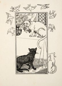 A Singular Interposition, de A Hundred Anecdotes of Animals, pub. 1924 (gravura) de Percy J. Billingshurst