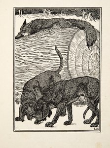 Cunning como uma raposa, de cem anecdotes dos animais, bar. 1924 de Percy J. Billingshurst