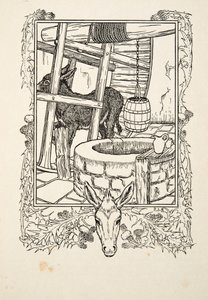 Água do desenho, de cem anecdotes dos animais, bar. 1924 de Percy J. Billingshurst