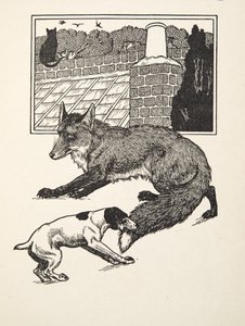 Fox Chasing, de cem anedotas de animais, pub. 1924 de Percy J. Billingshurst