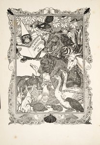 Frontispício, de cem anecdotes dos animais, bar. 1924 de Percy J. Billingshurst