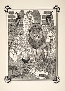Frontispício, de cem fábulas de Esopo, pub.1903