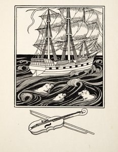Selos Musicais, de A Hundred Anecdotes of Animals, pub. 1924 (gravura) de Percy J. Billingshurst