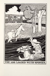 The Ass Loaded com esponjas, de Fontaine Fables, pub. 1905