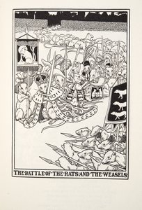 A Batalha dos Ratos e das Doninhas, de Fontaine Fables, pub. 1905 de Percy J. Billingshurst