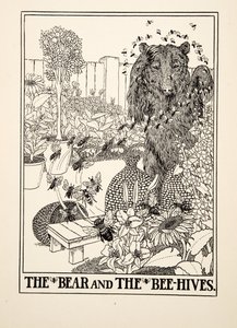 The Bear and the Beehives, de A Hundred Fables of Aesop, pub.1903 (gravura) de Percy J. Billingshurst