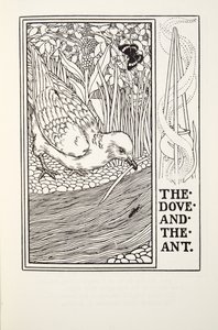 The Dove and the Ant, de Fontaine Fables, pub. 1905