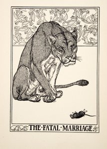 O casamento fatal, de cem fábulas de Esopo, pub.1903