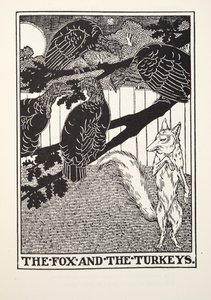 A raposa e os perus, de Fontaine Fables, pub. 1905 de Percy J. Billingshurst