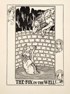 A raposa no poço, de cem fábulas de Esopo, pub.1903