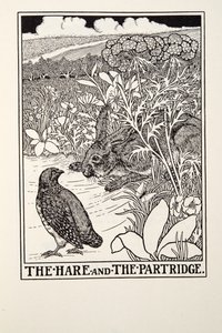 The Hare e The Partridge, de Fontaine Fables, pub. 1905