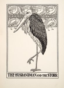 O Marido e a Cegonha, de Cem Fábulas de Esopo, pub.1903
