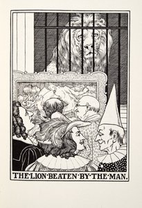 O Leão Espancado pelo Homem, de Fontaine Fables, pub. 1905