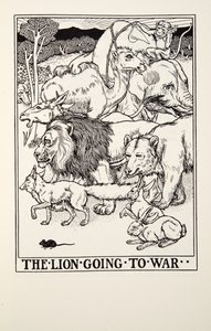 O Leão Indo à Guerra, de Fontaine Fables, pub. 1905