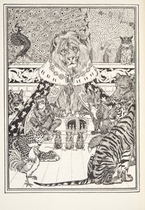 O Leão e seus Associados, Frontispício, de Fontaine Fables, pub. 1905