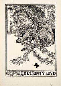 O Leão Apaixonado, de Cem Fábulas de Esopo, pub.1903