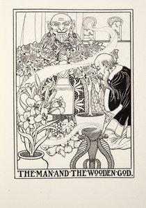 O homem e o Deus de madeira, de Fontaine Fables, pub. 1905 de Percy J. Billingshurst