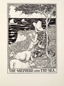 O Pastor e o Mar, de Fontaine Fables, pub. 1905