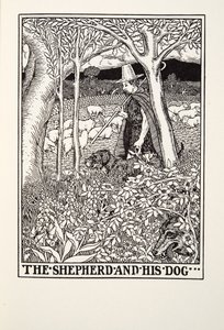 O Pastor e seu Cão, de Fontaine Fables, pub. 1905